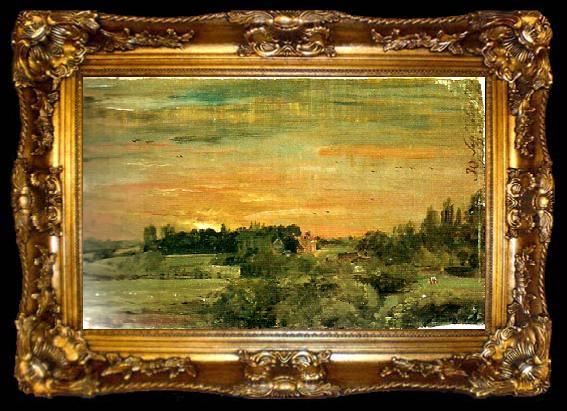 framed  John Constable east bergholt rectory, ta009-2
